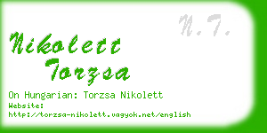 nikolett torzsa business card
